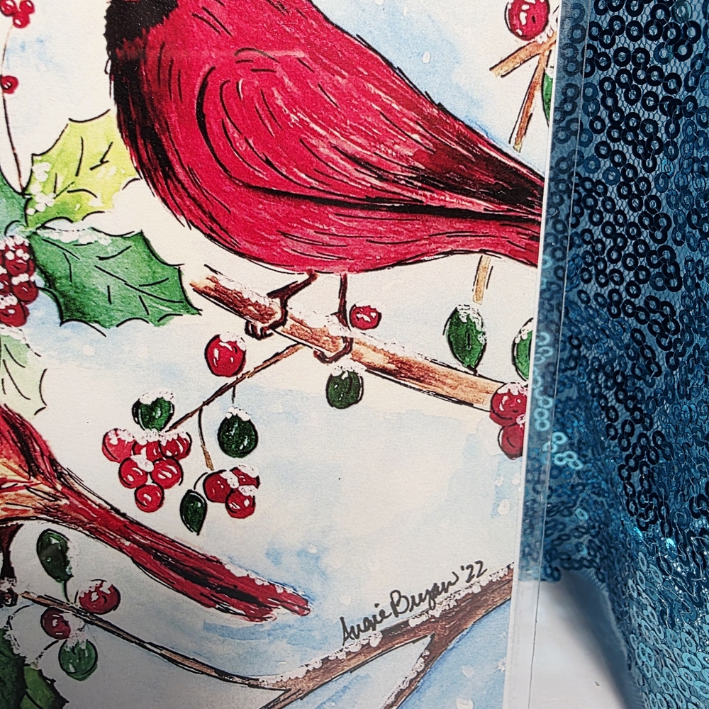 Cardinal Watercolor Art Print by Angie Bryan - 5" x 7" - Picture 2 of 2